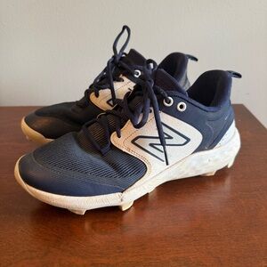 New Balance 3000 v6 Navy and White Molded Cleats Size 8